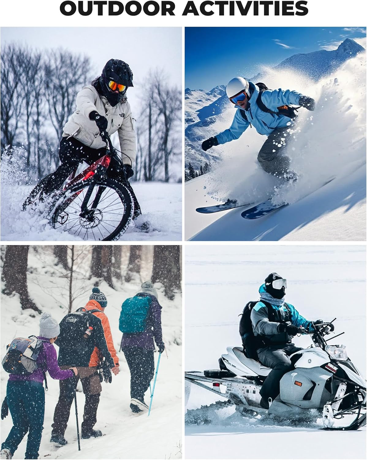 Cagoule Moto Polaire Balaclava Hiver Tour De Cou Homme Femme Coupe-Vent Respirant Thermique Motif/Filtre Masque Pour Vélo Ski Running Snowboard Chaud Sous Casque 9 Couleurs