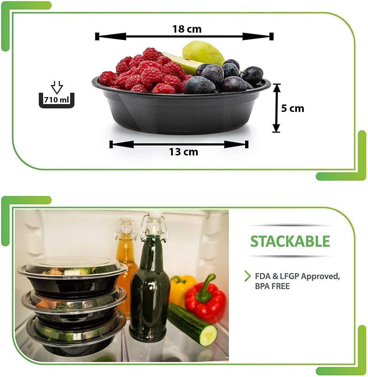 [30-Pack] Meal Prep Containers Reusable - Batch Cooking Plastic Food Containers with Lids - Microwavable Freezer Dishwasher Safe - Takeaway Lunch Box